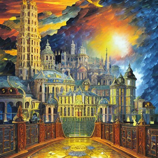 Image similar to palace by james christensen, rob gonsalves, paul lehr, leonid afremov and tim white