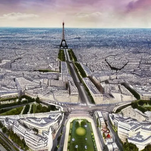 Image similar to une place de paris en 2 0 2 0