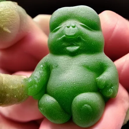 Image similar to green gummy venus of willendorf