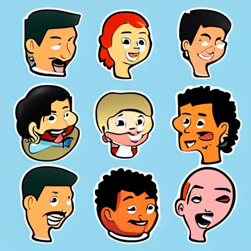 Image similar to a whatsapp stickers pack of lunch time, cartoon