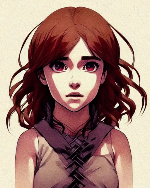 Image similar to portrait Anime as emilia clarke game of thrones girl cute-fine-face, brown-red-hair pretty face, realistic shaded Perfect face, fine details. Anime. game of thrones white-curly-hair realistic shaded lighting by Ilya Kuvshinov katsuhiro otomo ghost-in-the-shell, magali villeneuve, artgerm, rutkowski, WLOP Jeremy Lipkin and Giuseppe Dangelico Pino and Michael Garmash and Rob Rey