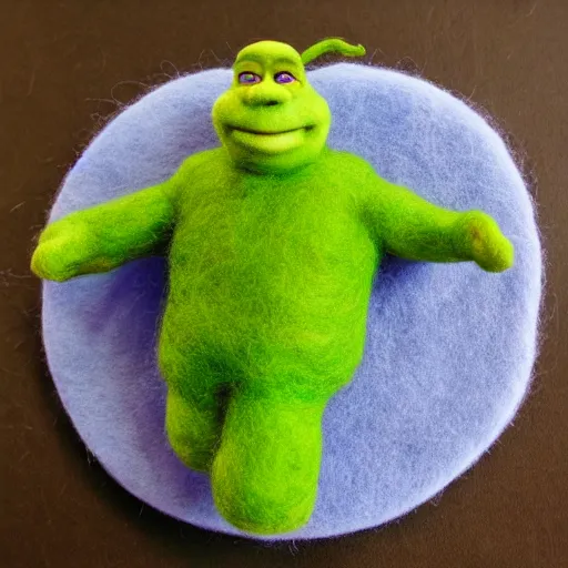 Image similar to shrek needle felted + needle felting art