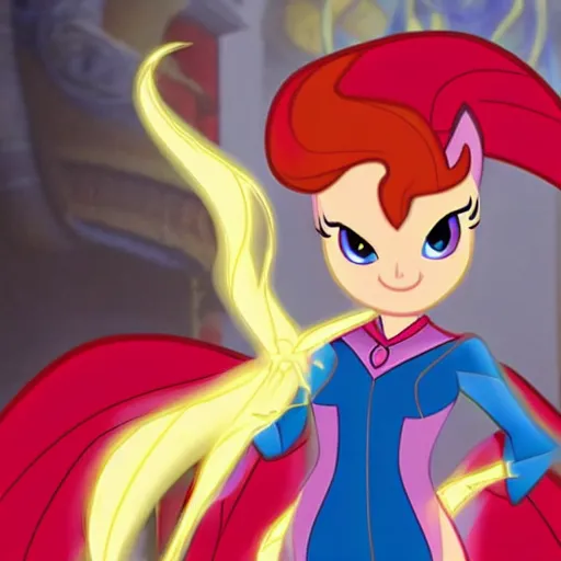 Image similar to movie still Alyssa Milano as Dr.Strange in My Little Pony