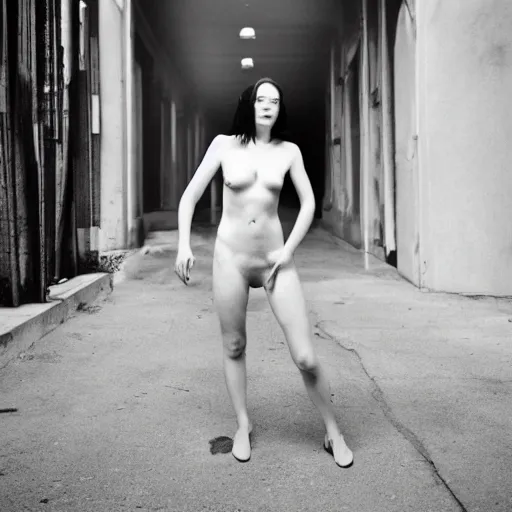 Image similar to stoya realistic expired kodak film full body portrait of an woman in street, hyperrealism, hypermaxiymalism, photorealistic, detailed, atmospheric, 8 k, award winning photography, cinematic