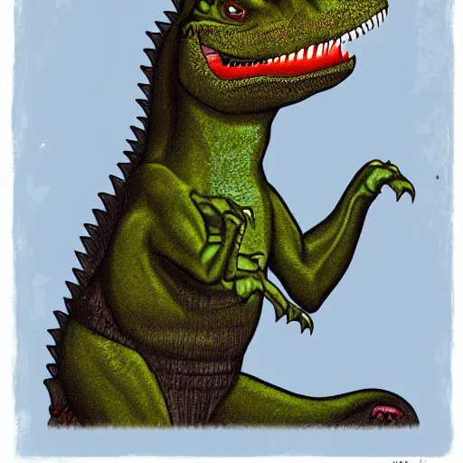 Image similar to a trex portrait