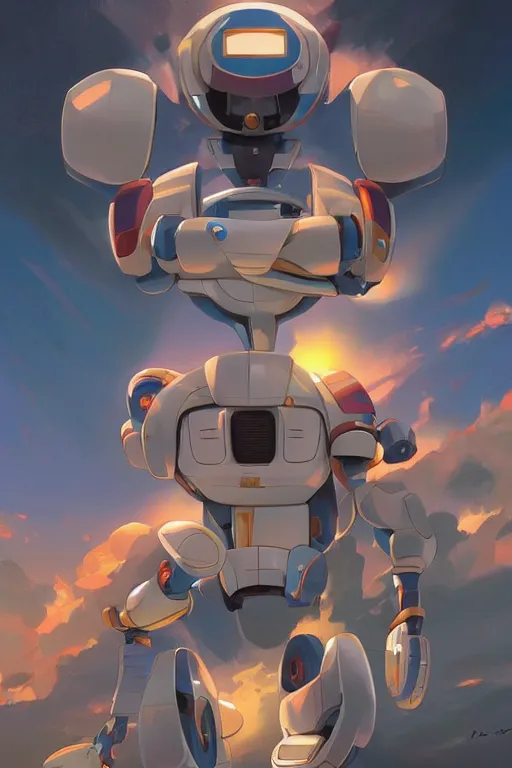 Image similar to metabots medabots medarotto medarot robot minimalist comics, behance hd by jesper ejsing, by rhads, makoto shinkai and lois van baarle, ilya kuvshinov, rossdraws global illumination ray tracing hdr radiating a glowing aura