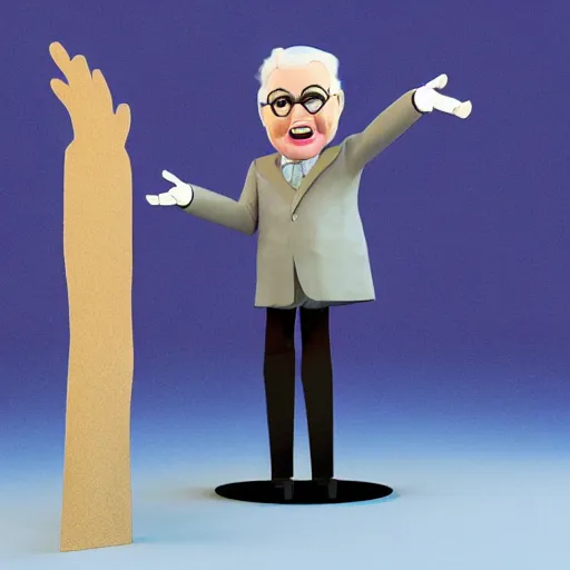 Image similar to Steve Martin as a marionette, 3d rendered style