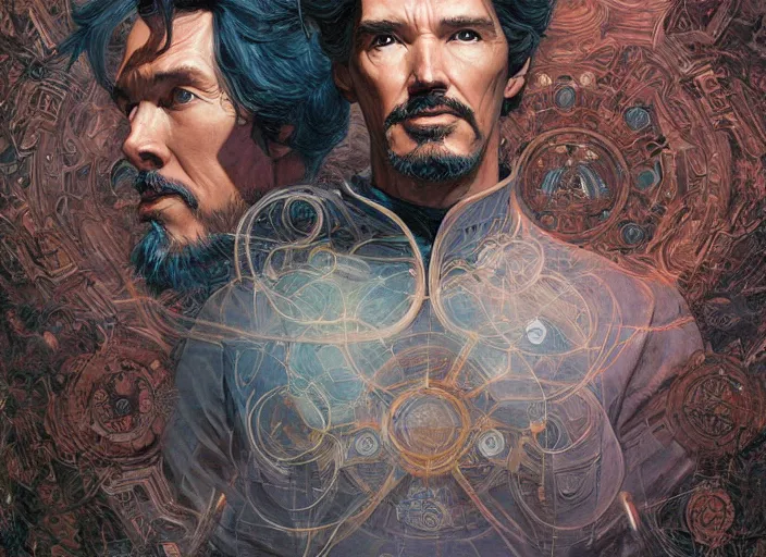 Image similar to a highly detailed 2 0 7 7 portrait of stephen strange, james gurney, james jean