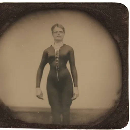 Image similar to tintype photo, swimming deep underwater, blob