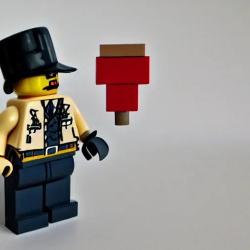 Prompt: Hitler lego figure