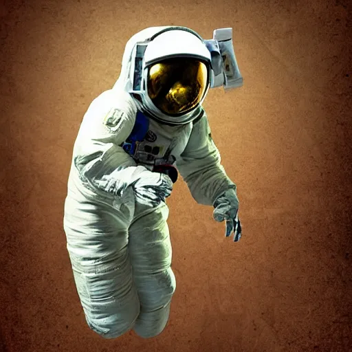 Image similar to realistic photo zombie astronaut floating textLuke