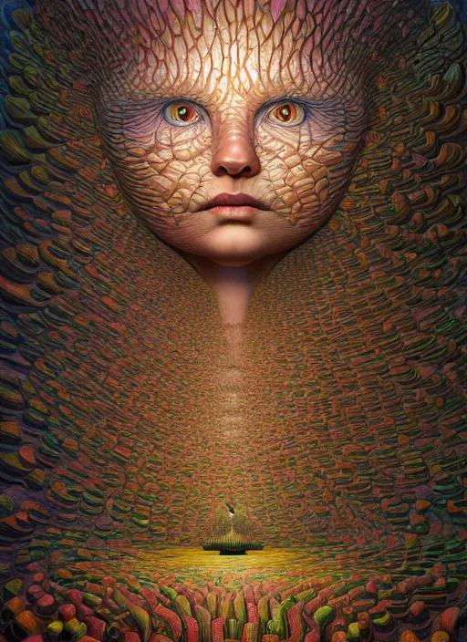 Prompt: hyper detailed 3d render like a Oil painting - inner beauty by Jacek Yerka, Mariusz Lewandowski, Houdini algorithmic generative render, Abstract brush strokes, Masterpiece, Edward Hopper and James Gilleard, Zdzislaw Beksinski, Mark Ryden, Wolfgang Lettl, hints of Yayoi Kasuma, octane render, 8k