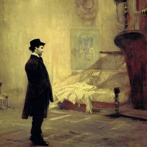 Prompt: Sherlock Holmes by Ilya Repin