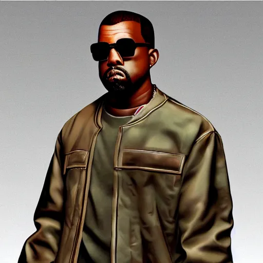 Image similar to kanye west, gta v style, cover