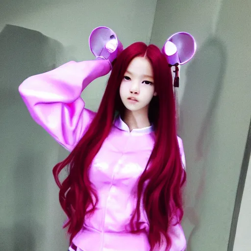 Image similar to Blackpink Rose cosplaying a cute anime girl full HD 4K highest quality realistic beautiful gorgeous natural