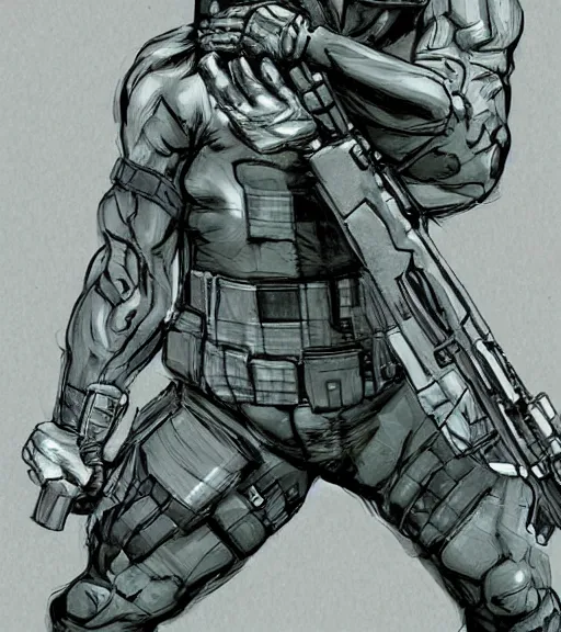 Solid Snake  a blackwhite Speedpaint drawing by Austin92  Queeky  draw   paint