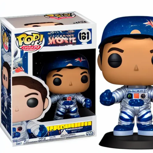 Image similar to astronaut on moon funko pop