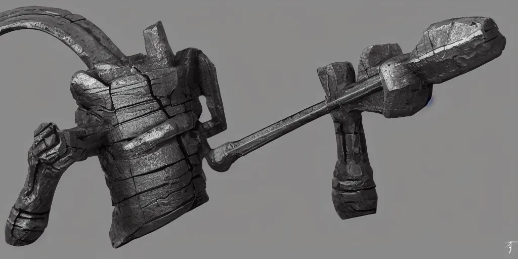 Prompt: a hammer, 3d render, digital art. highly detailed, artstation, concept art, smooth, sharp focus