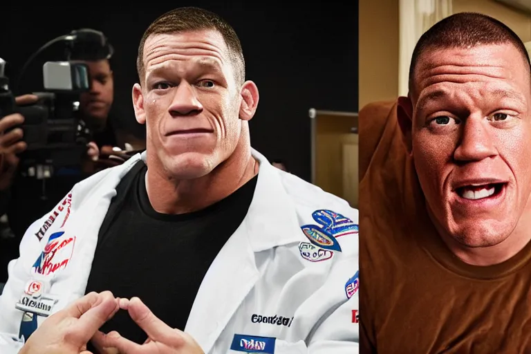 Prompt: john cena in my 6 0 0 lb life