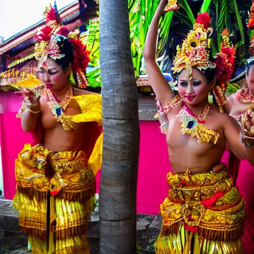 Prompt: bali island, balinese dancers, perfect faces