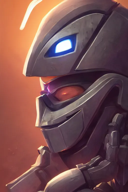 Image similar to epic mask helmet robot ninja portrait stylized as fornite style game design fanart by concept artist gervasio canda, behance hd by jesper ejsing, by rhads, makoto shinkai and lois van baarle, ilya kuvshinov, rossdraws global illumination radiating a glowing aura global illumination ray tracing hdr render in unreal engine 5