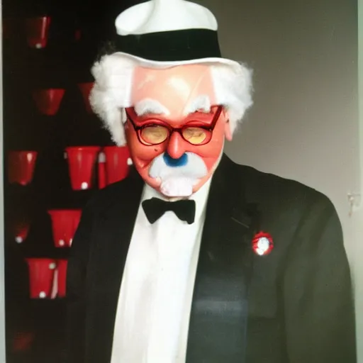 Image similar to colonel Sanders as ronald mcdonald