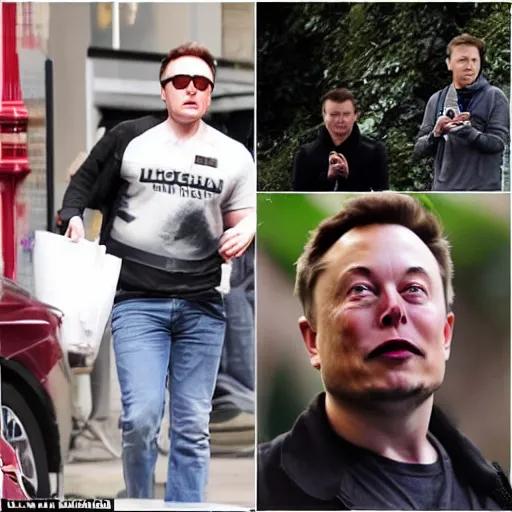 Image similar to elon musk suspiciously eating crystals in london