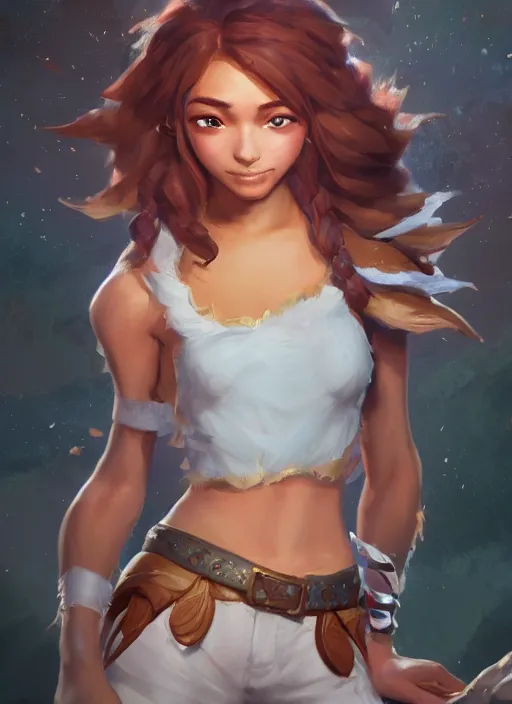 Image similar to youthful taliyah, from league of legends, au naturel, hyper detailed, digital art, trending in artstation, cinematic lighting, studio quality, smooth render, unreal engine 5 rendered, octane rendered, art style by klimt and nixeu and ian sprigger and wlop and krenz cushart