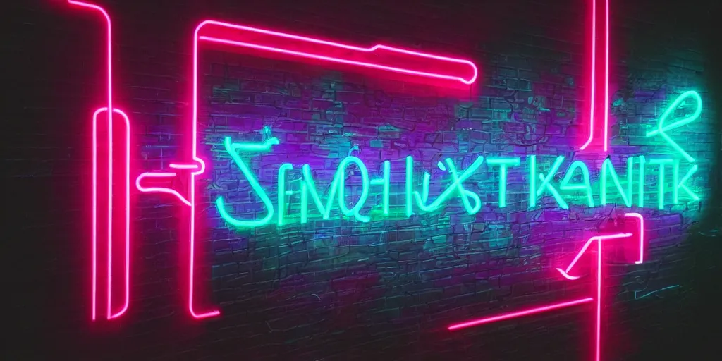 Image similar to twitch, cyberpunk, neon, glow, neon sign