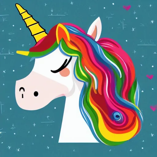 Image similar to A nice unicorn, Anthropomorphized, portrait, highly detailed, colorful, illustration, smooth and clean vector curves, no jagged lines, vector art, smooth