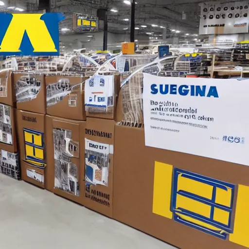 Prompt: Ikea sellers fight against sellers obi