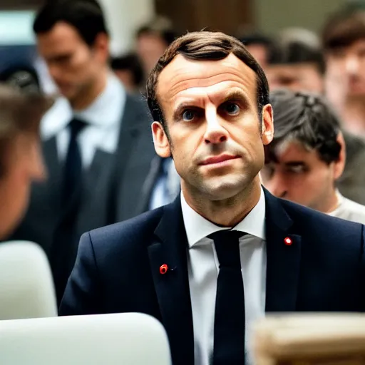 Image similar to film still Emmanuel Macron in the big short (2015)