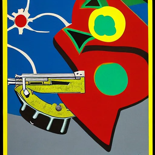 Image similar to AK-47 designed by Tadanori Yokoo