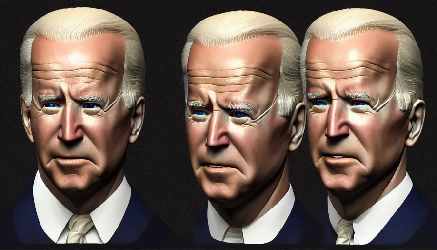 Prompt: Hand painted bust of Joe Biden, hyperdetailed, artstation, cgsociety, 8k