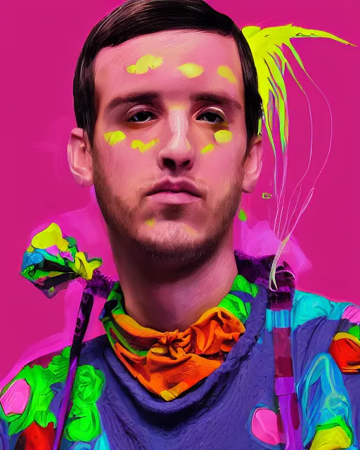 Image similar to fewocious digital portrait painting art