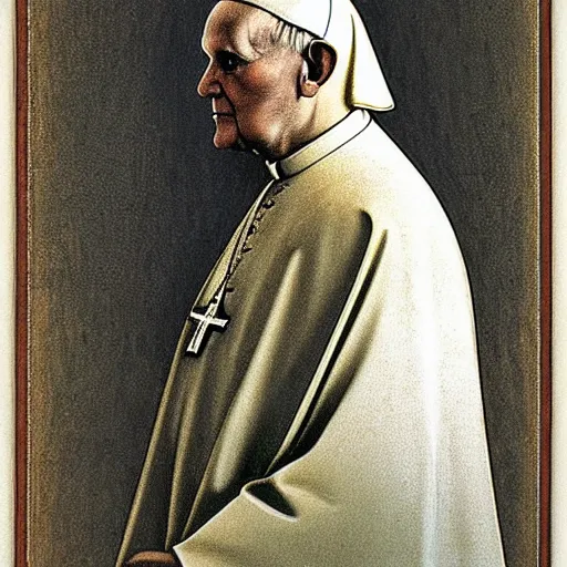 Image similar to Pope John Paul II by Leonardo Da Vinci