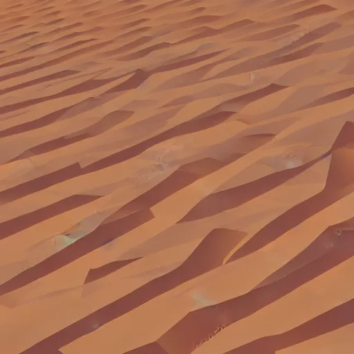 Prompt: low poly vector illustration, low angle shot of empty beach, happy dunes, sunrise, cinematography by jim jarmusch