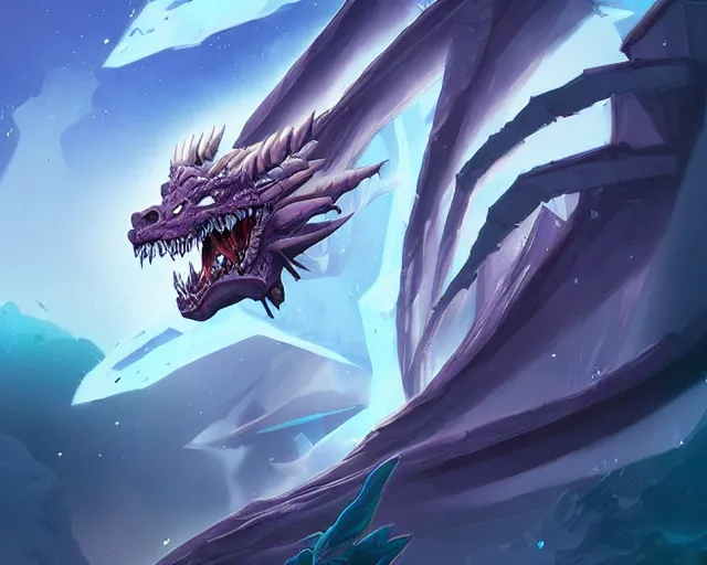 Image similar to ice dragon vector minimalist warcraft, loftis, cory behance hd by jesper ejsing, by rhads, makoto shinkai and lois van baarle, ilya kuvshinov, rossdraws global illumination