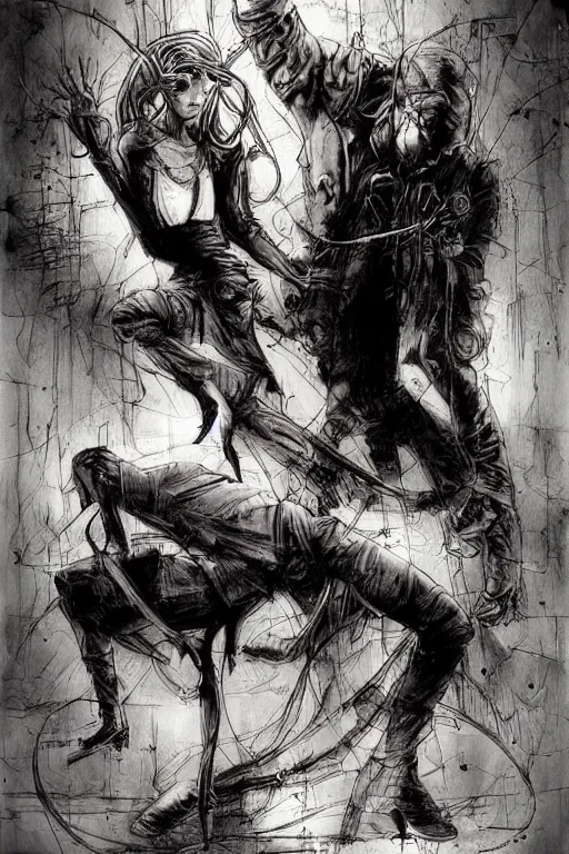 Image similar to stuck in a time loop by ben templesmith