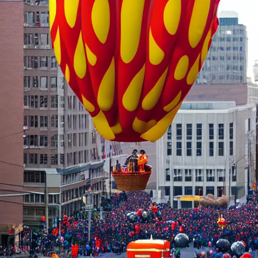 Prompt: macy's thanksgiving day parade, balloon