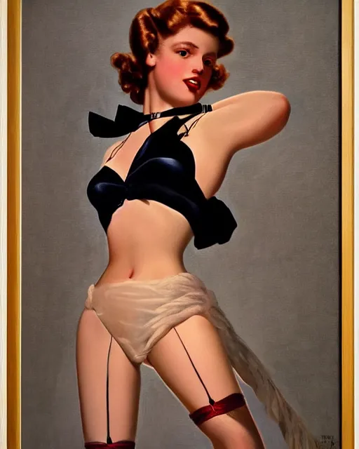 Image similar to William Dafoe by Gil Elvgren