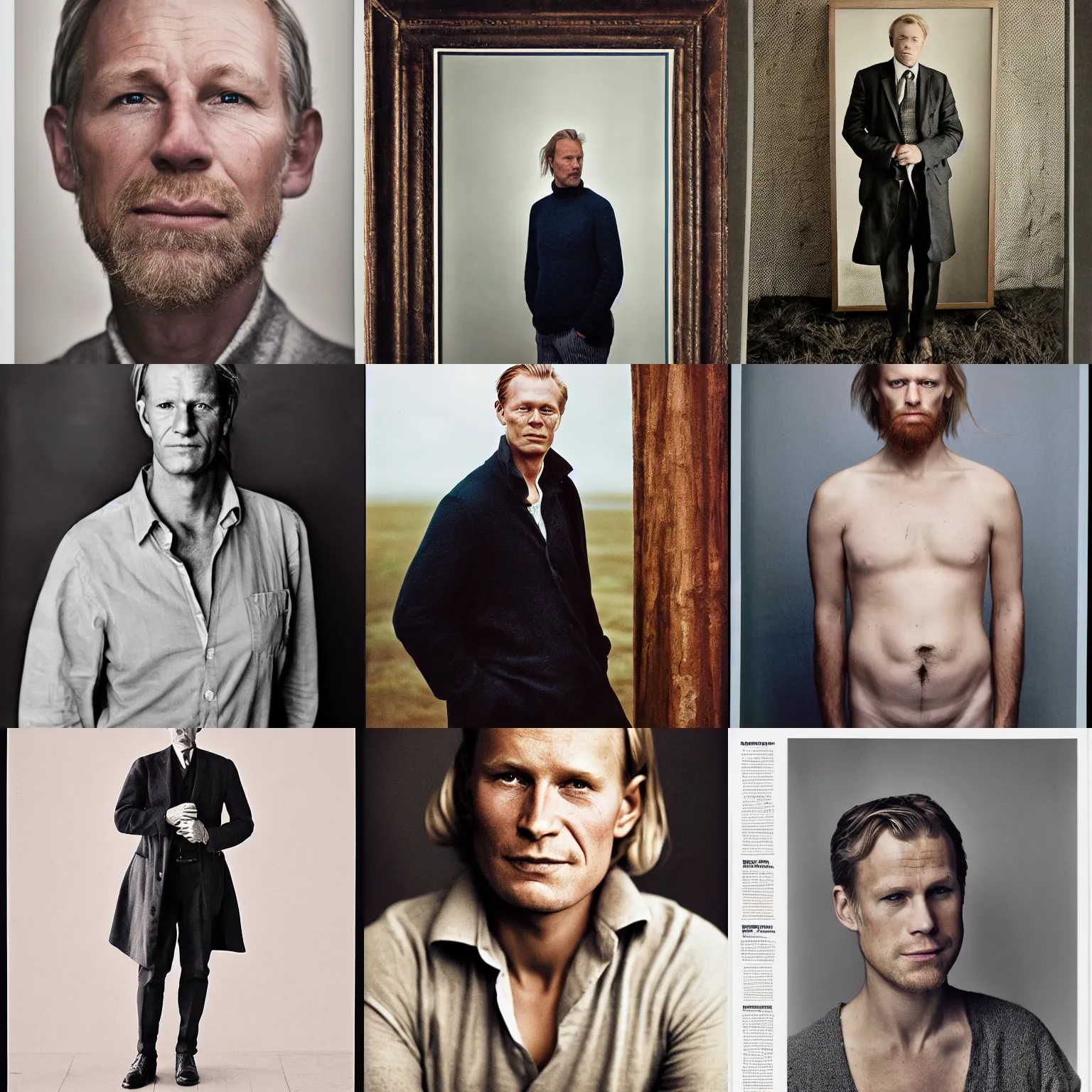 Prompt: portrait of a Scandinavian male by Annie Leibovitz