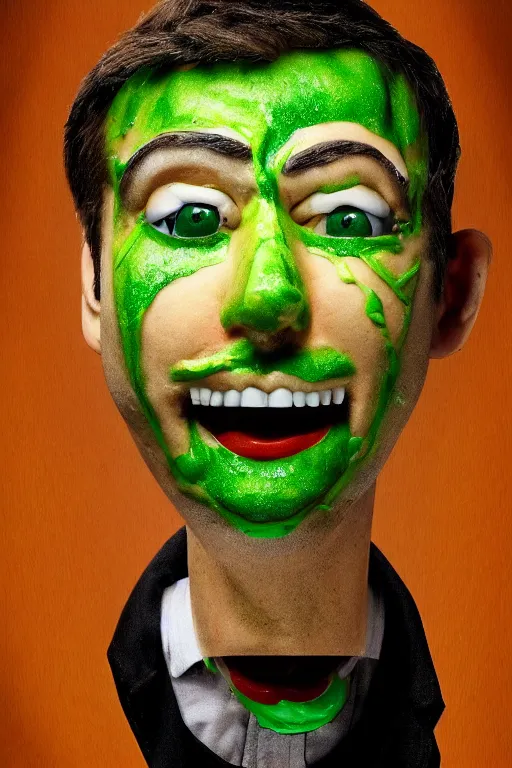 Image similar to 📷 jacksepticeye head out of soup, made of food, head portrait, dynamic lighting, 4 k