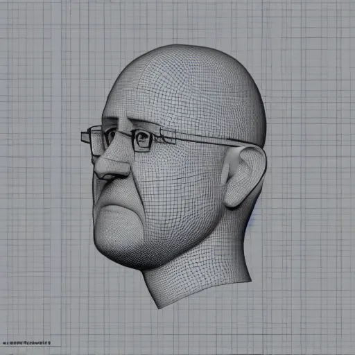 Image similar to mike ehrmentraut as a 3d cartoon character, stylized, portrait, facing forward