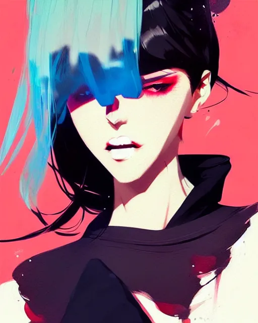 Image similar to a ultradetailed beautiful panting of a stylish gangster girl, by conrad roset, greg rutkowski and makoto shinkai, trending on artstation