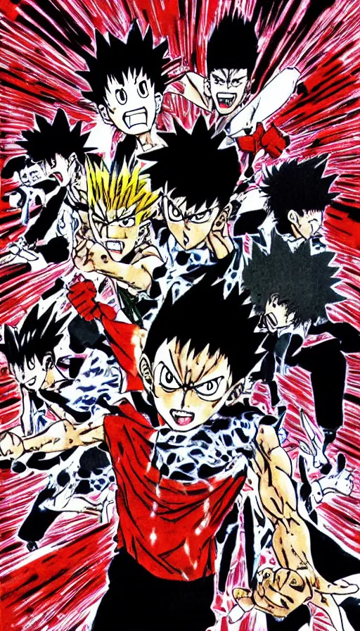 Prompt: rage, by yoshihiro togashi