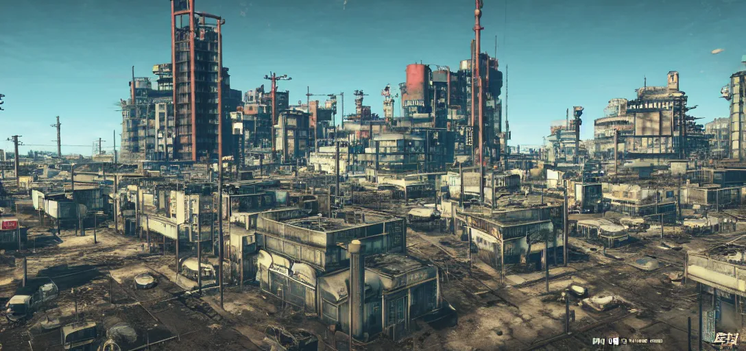 Prompt: Photo of Tokyo in Fallout 4 Style, 8K, daytime, high quality