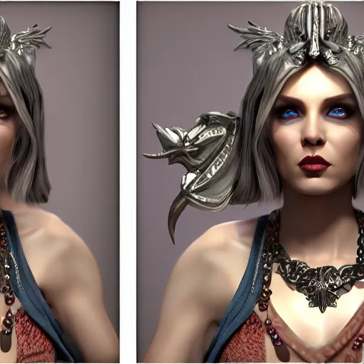 Image similar to professional portrait photography, evil godess, unreal engine 5, by anne stokes