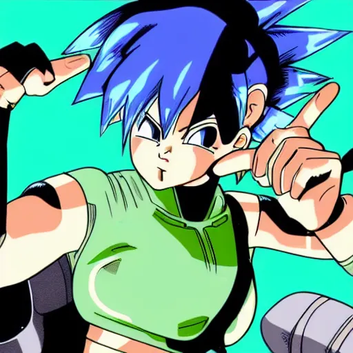 Image similar to bulma fighting cell