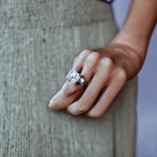 Image similar to wife wearing a ring with shimmering 7 6 0 carat diamond